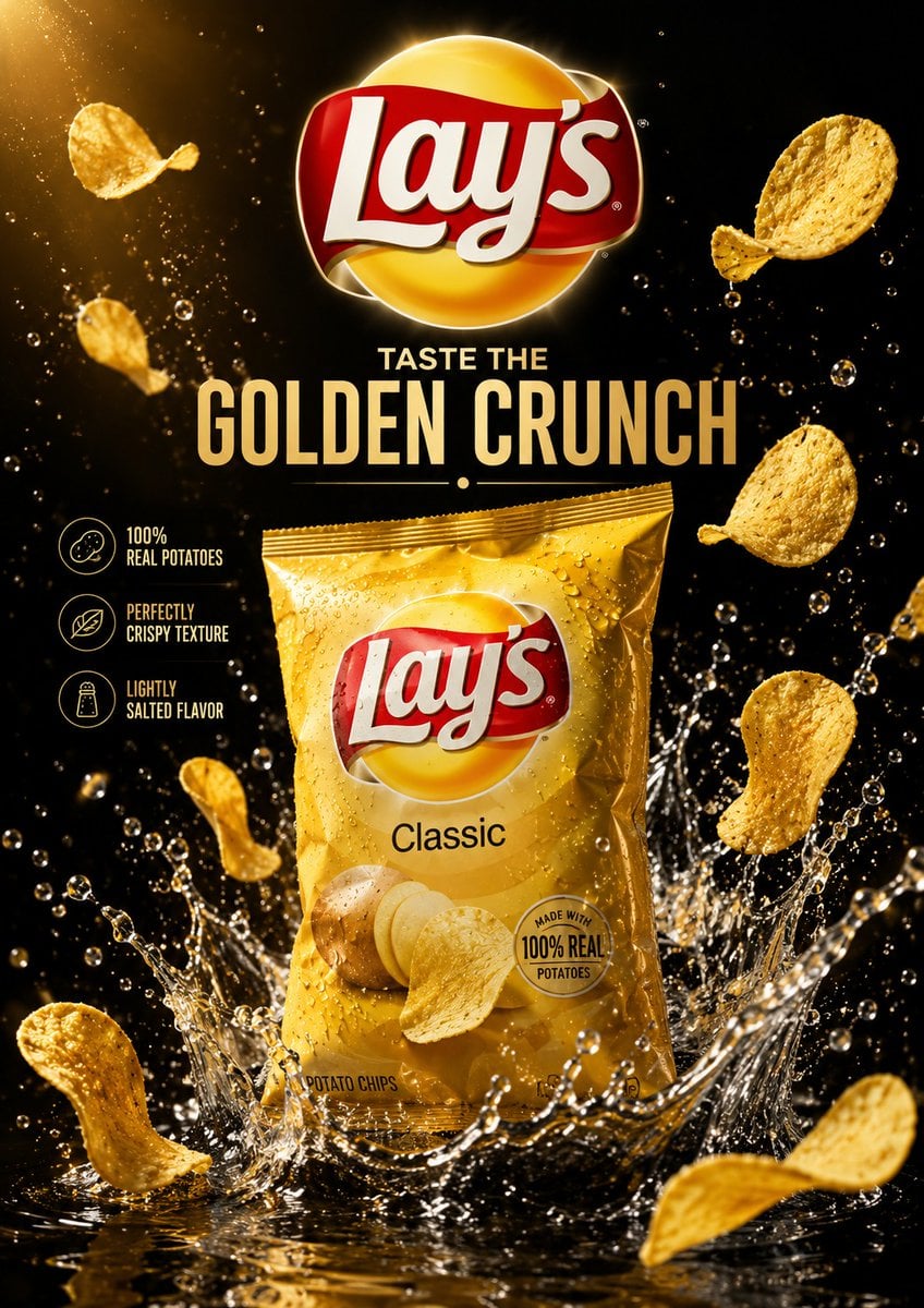 超高端奢侈零食广告海报设计：品牌视觉营销与奢华美学