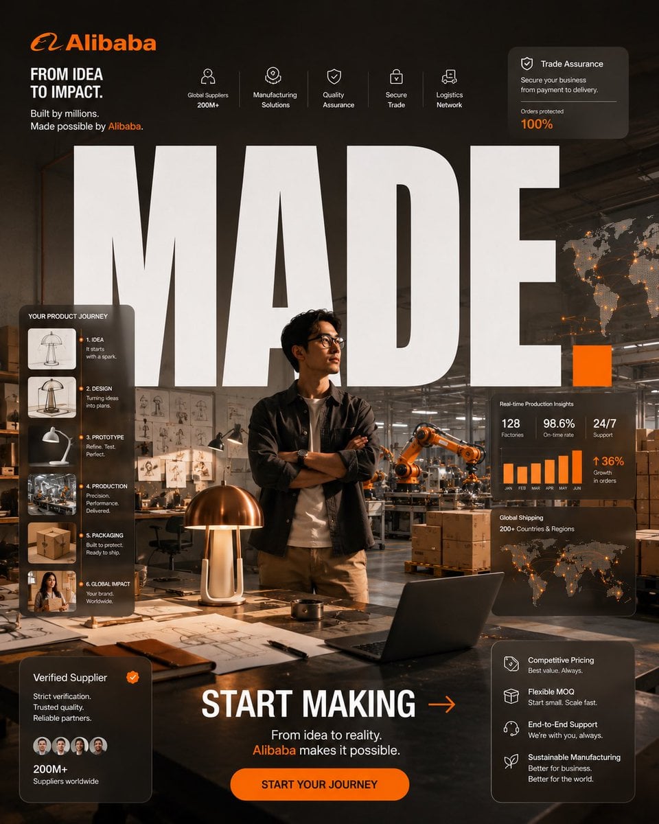 ALIBABA — “MADE.” 变体图第4张 - 绘词工坊