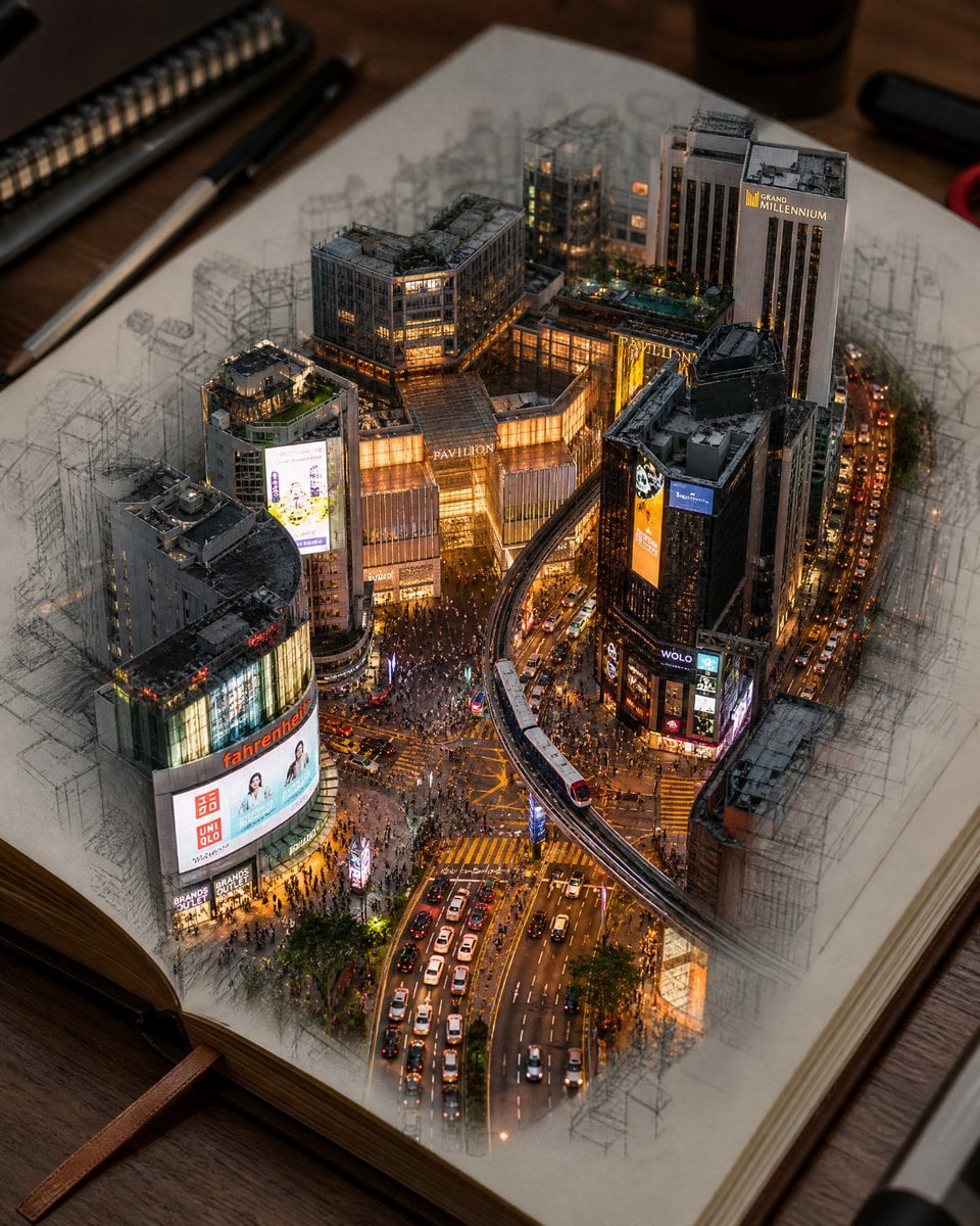 Create a hyper-realistic 3D miniature diorama of [LANDMAR... 变体图第2张 - 绘词工坊