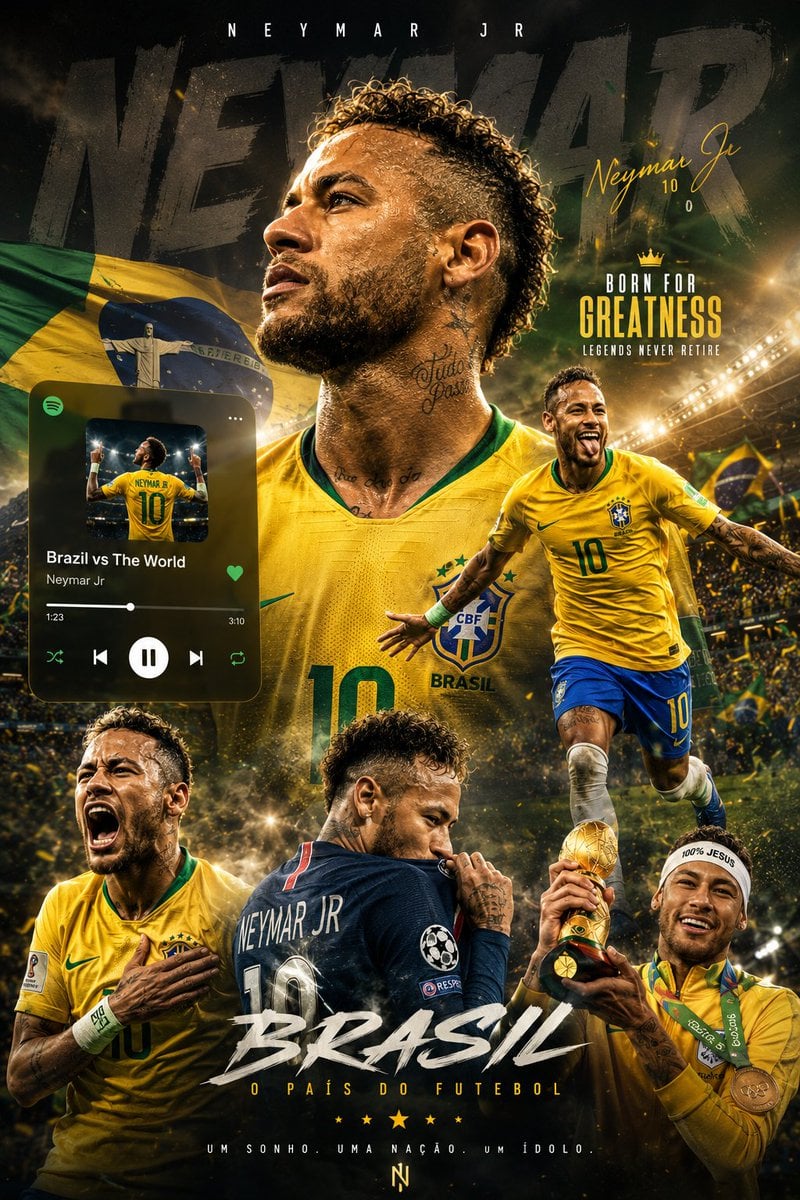 Create an ultra-realistic 8K football legend wallpaper in... 变体图第2张 - 绘词工坊