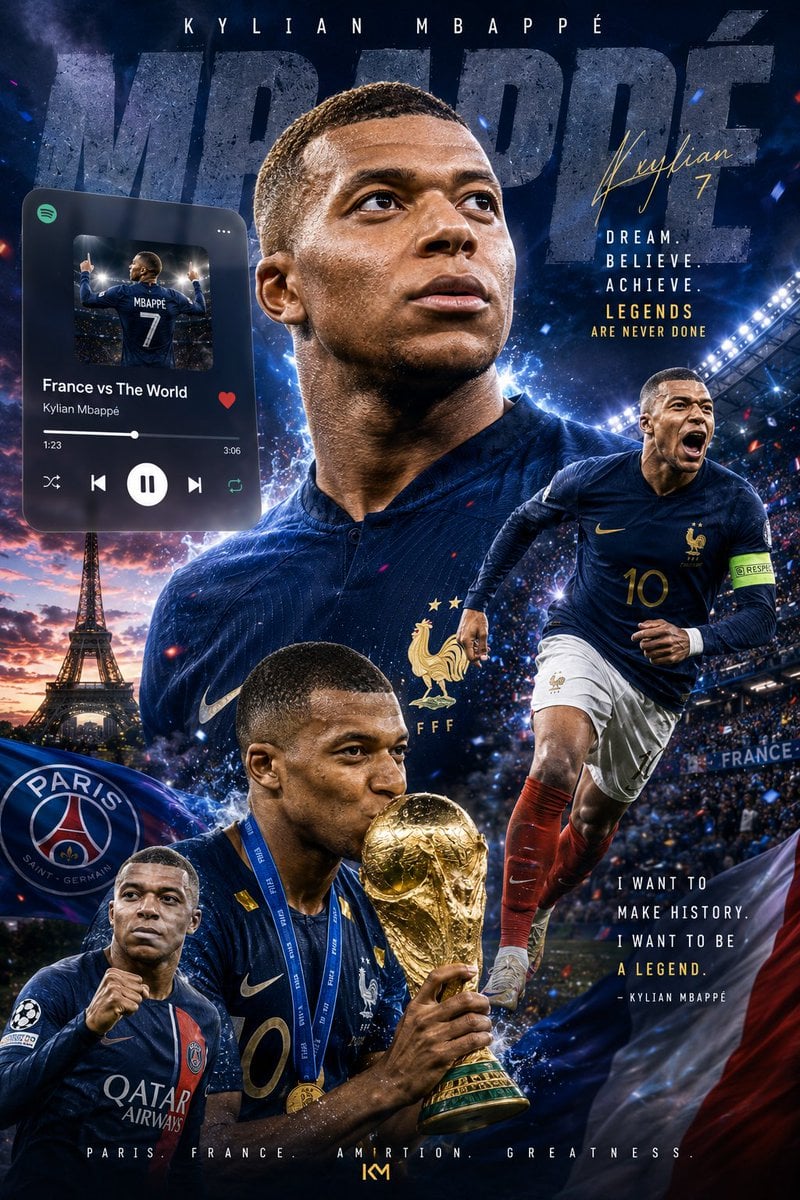 Create an ultra-realistic 8K football legend wallpaper in... 变体图第4张 - 绘词工坊