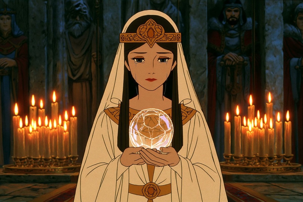1980s American fantasy animation style, a [subject] holdi... 变体图第2张 - 绘词工坊