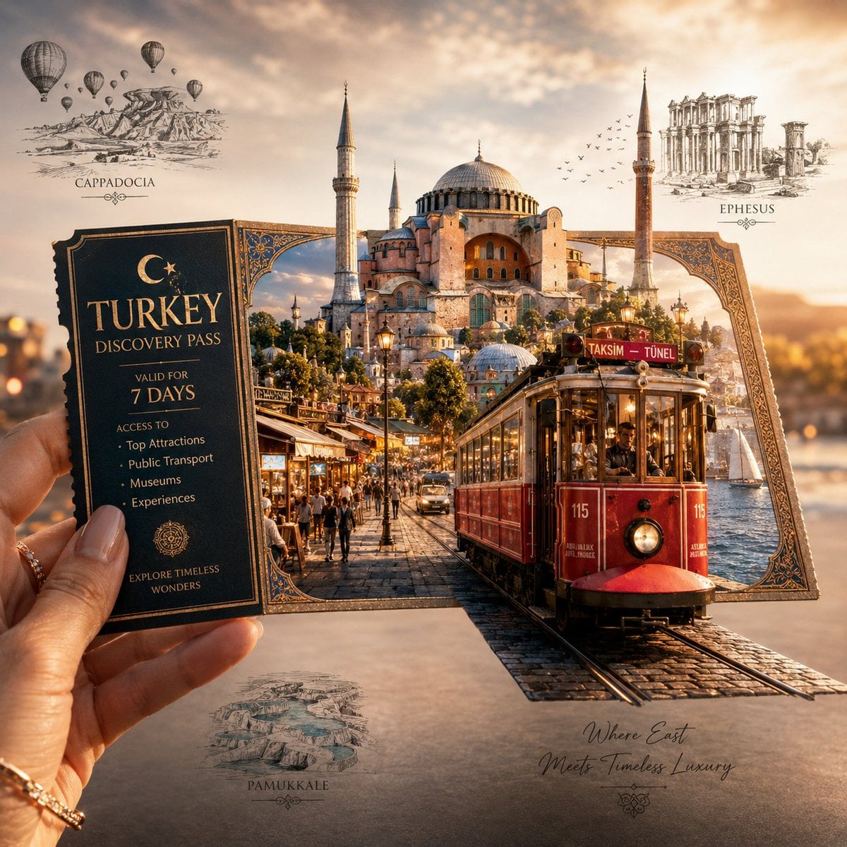 Create a highly detailed, premium travel-art illustration... 变体图第4张 - 绘词工坊