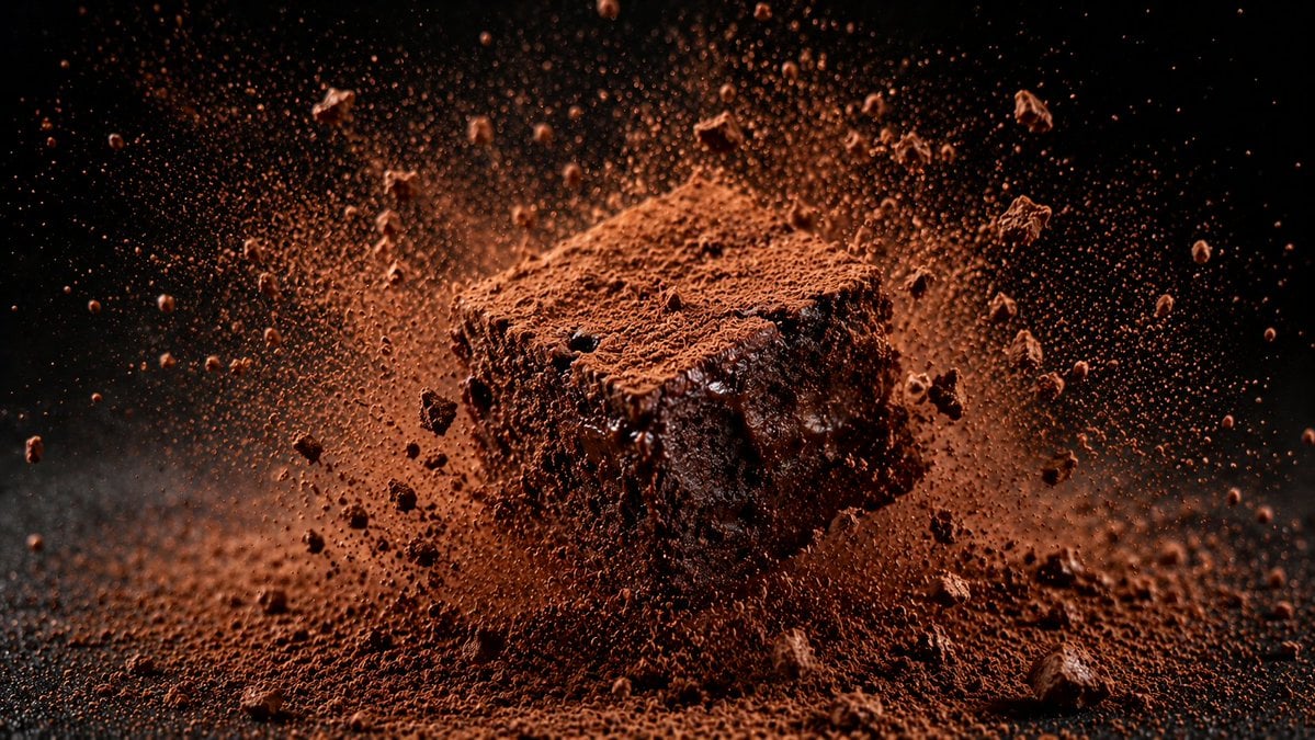 [Food Item] coated in [Powder Sugar Cocoa] being dropped ... 变体图第3张 - 绘词工坊
