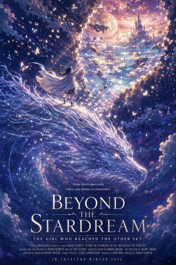 A breathtaking anime fantasy movie poster in portrait for... 变体图第2张 - 绘词工坊
