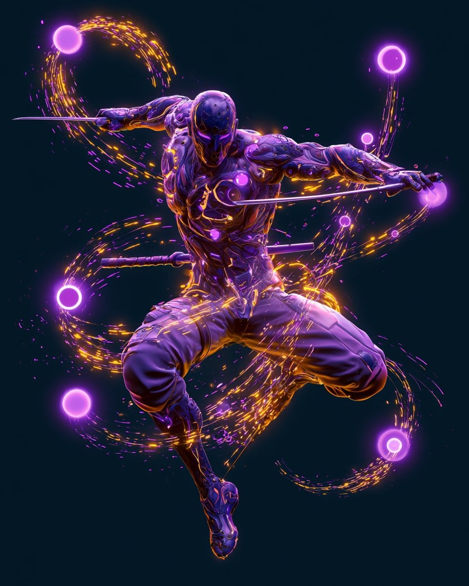 [Subject] presented in a Futuristic Neon Orbital Odyssey,... 变体图第3张 - 绘词工坊