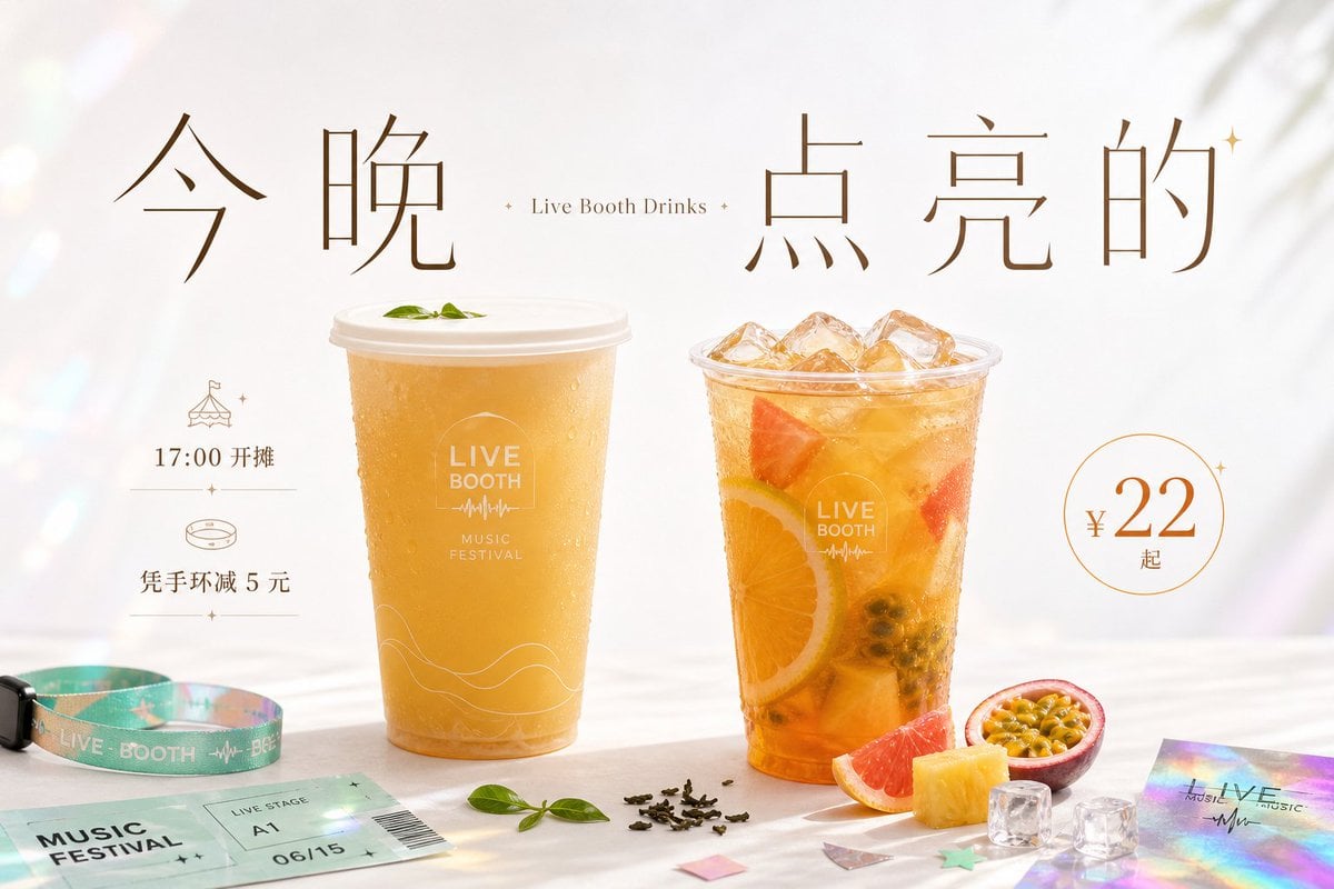 围绕[主题对象]生成一张明亮清透的商业信息视觉：上方保留大面积呼吸空间，中心以极大的中文主题字作为第一视觉，字距疏... 变体图第2张 - 绘词工坊