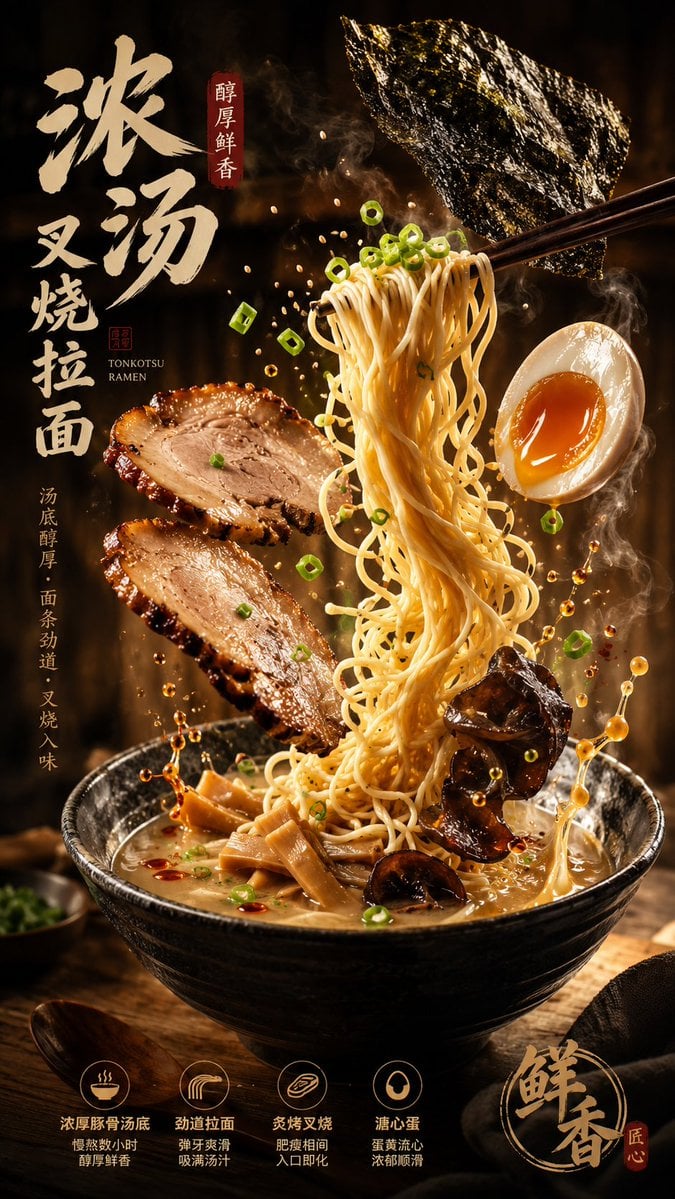 菜品名称海报设计：菜品类型核心食材视觉冲击力主视觉