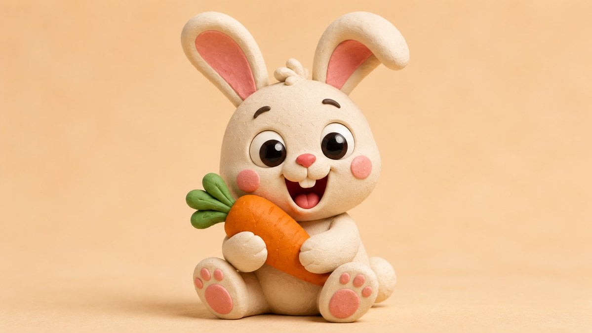 clay-style 3D render of a [Subject], made from smooth col... 变体图第3张 - 绘词工坊