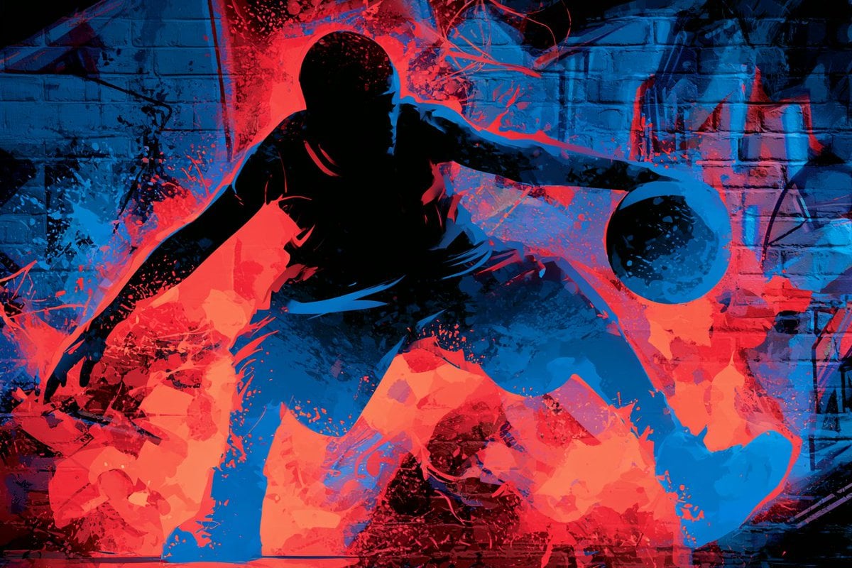 An urban graffiti glow silhouette of [Subject], with a bo... 变体图第2张 - 绘词工坊