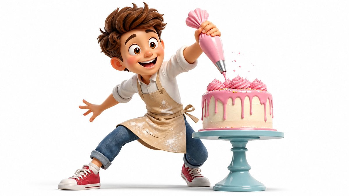 Vibrant 3D cartoon render of [Subject] in a dynamic pose,... 变体图第3张 - 绘词工坊