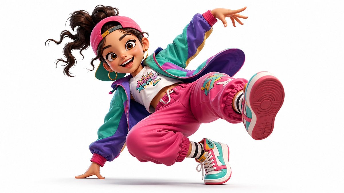 Vibrant 3D cartoon render of [Subject] in a dynamic pose,... 变体图第4张 - 绘词工坊