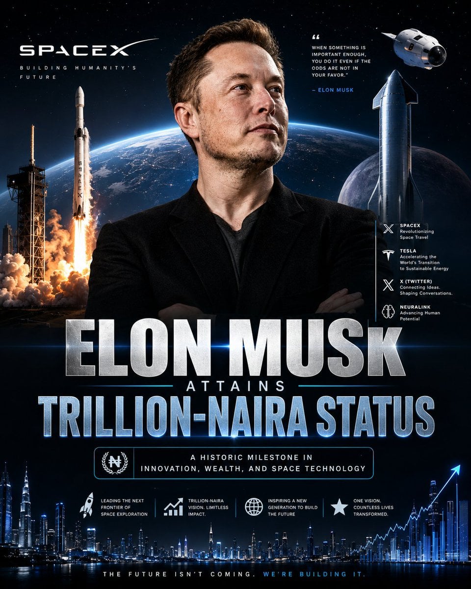 埃隆马斯克SpaceX成就海报：未来派太空技术与金融增长图