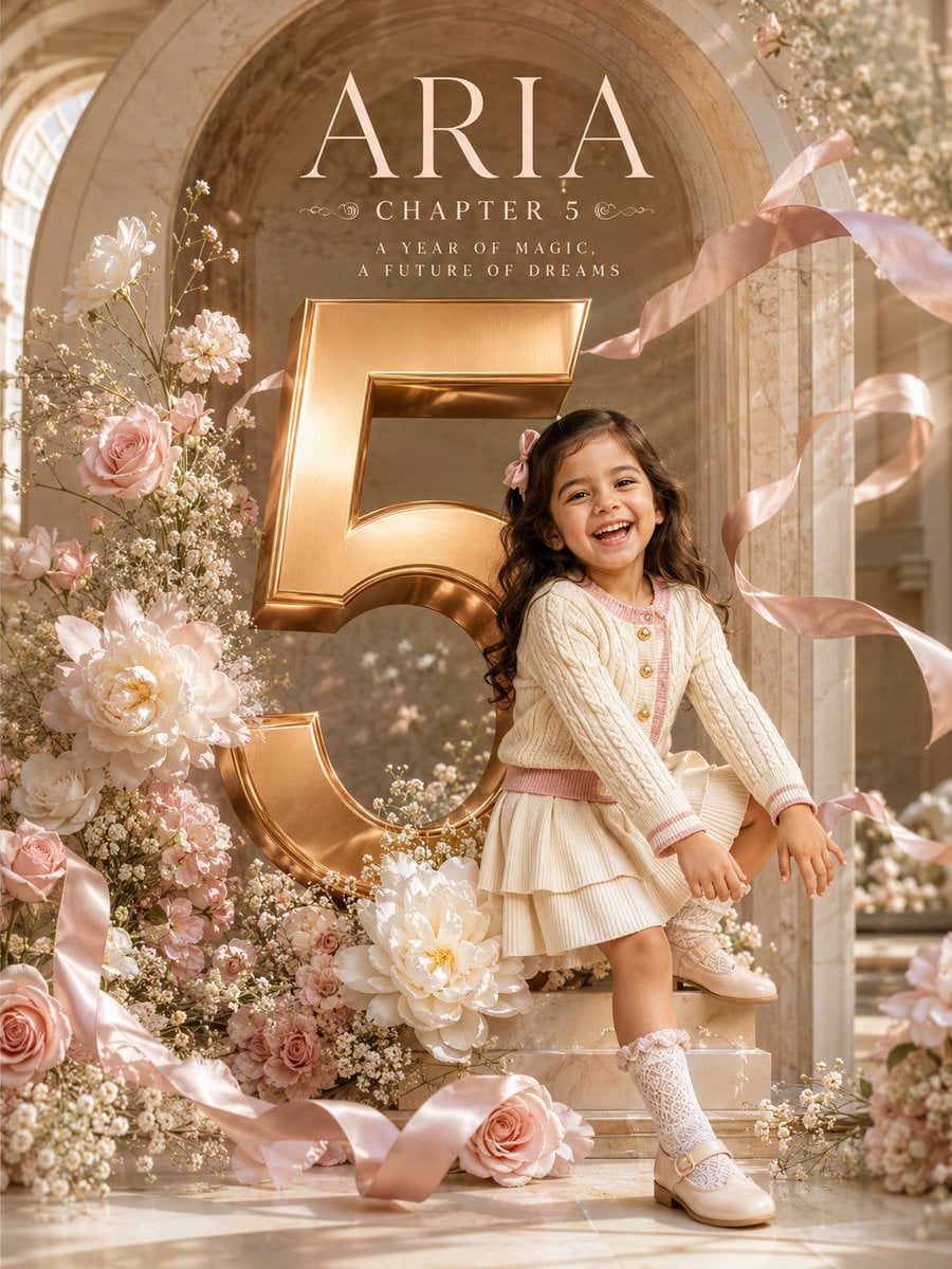 Professional luxury birthday poster, 3:4 portrait composi... 变体图第4张 - 绘词工坊
