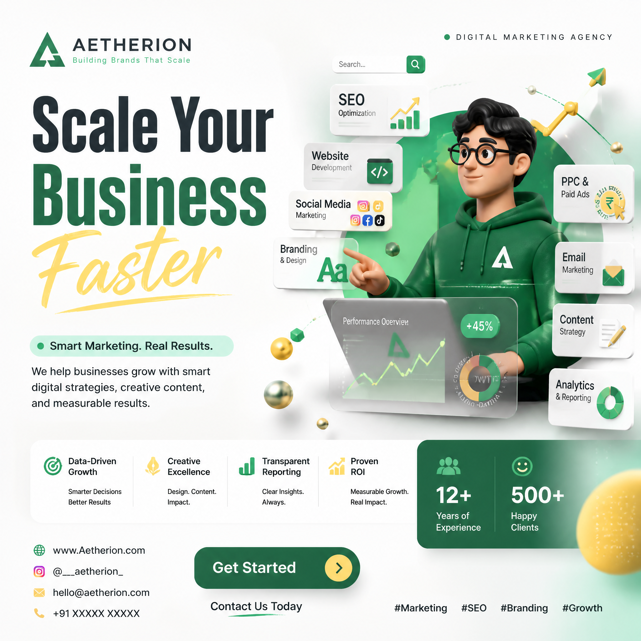 Aetherion数字营销品牌设计 | 智能增长策略与创意卓越