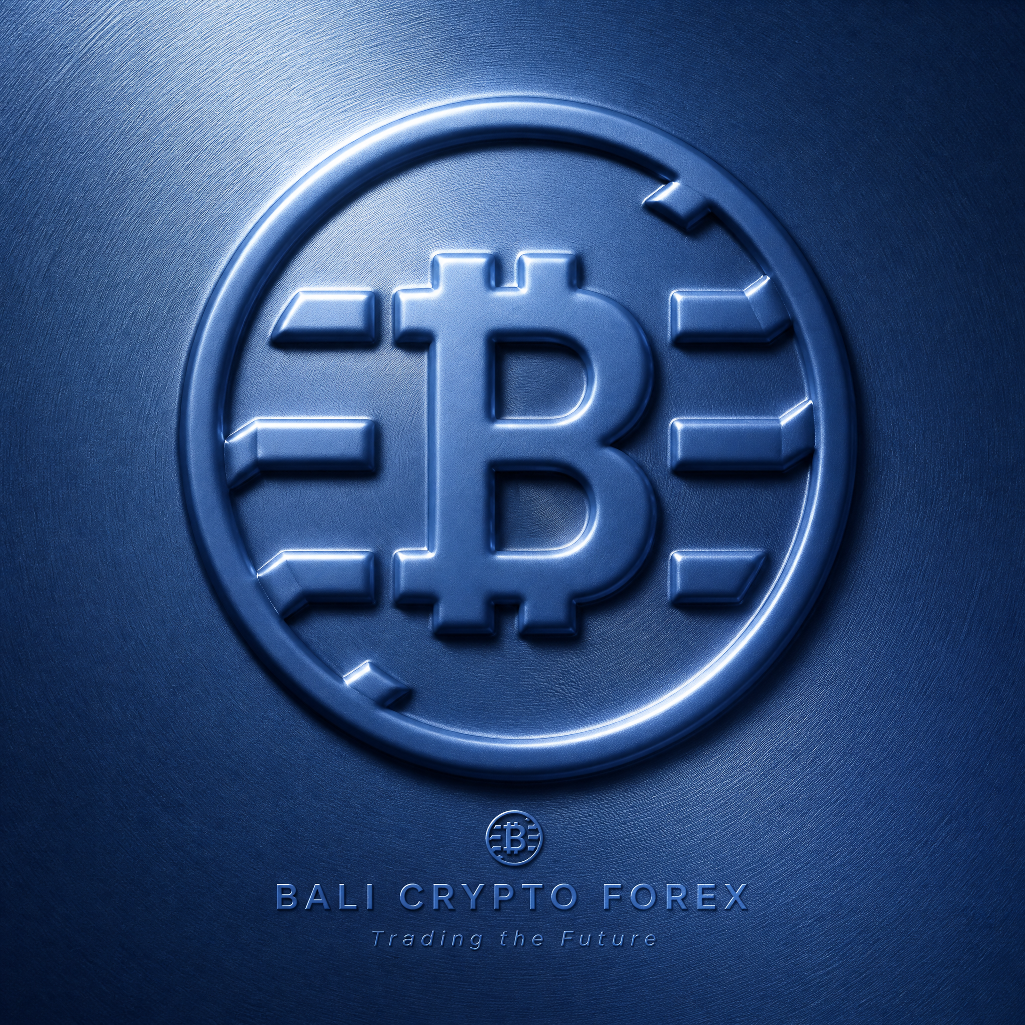 Bali Crypto Forex浮雕徽标设计|金属质感品牌标识优化