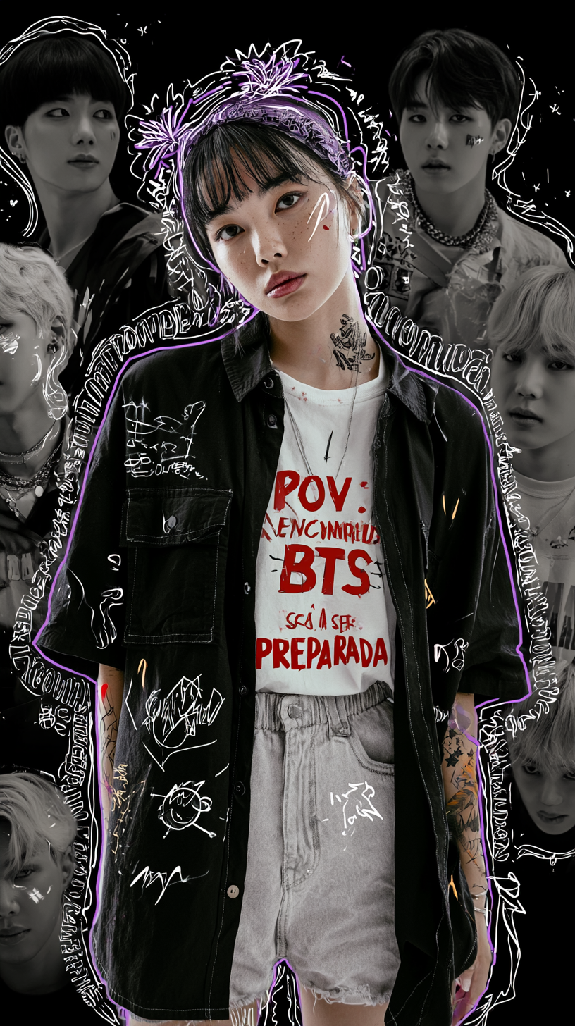 Adiciona o texto "POV: a tua encomenda BTS está a ser pre... 变体图第2张 - 绘词工坊